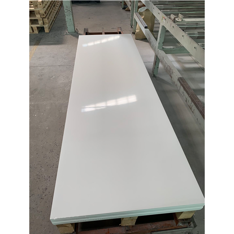 Taille populaire d'usine de surface solide de résine de Staron 3680*760*12mm marbre artificiel blanc