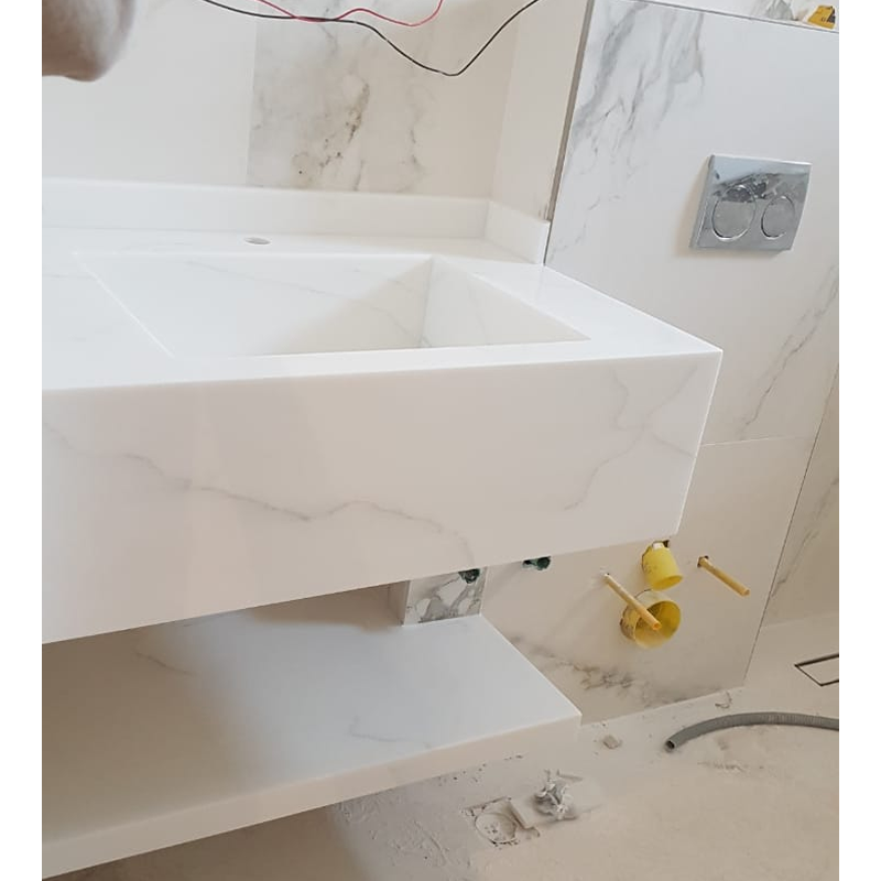 Hot Sale Corian/ Samsung couleur blanche Mable grande dalle pierre artificielle de surface solide