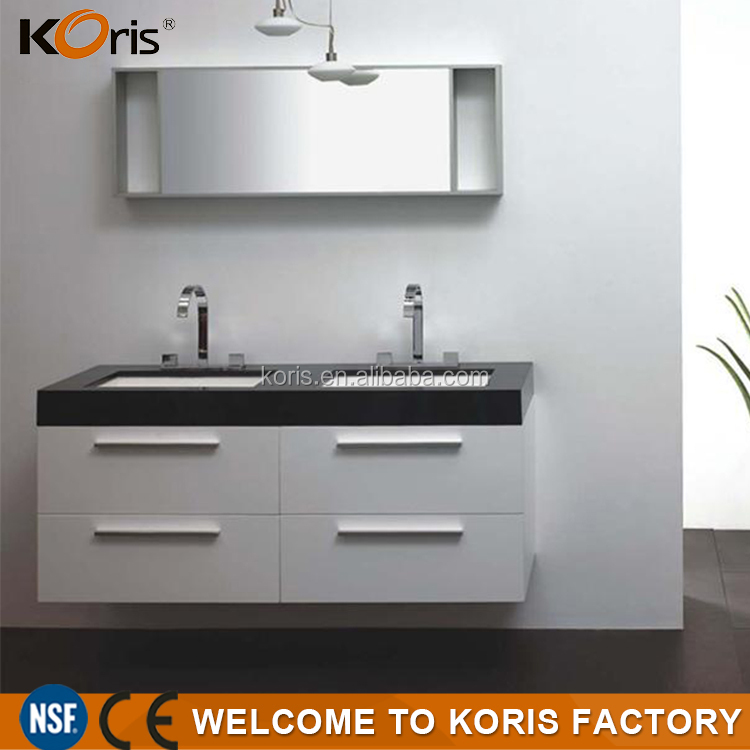 La Chine Fabricant Commercial Pierre Artificielle Haut Lavabo Double