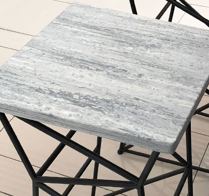 Chaise de surface solide de dalle acrylique en pierre artificielle