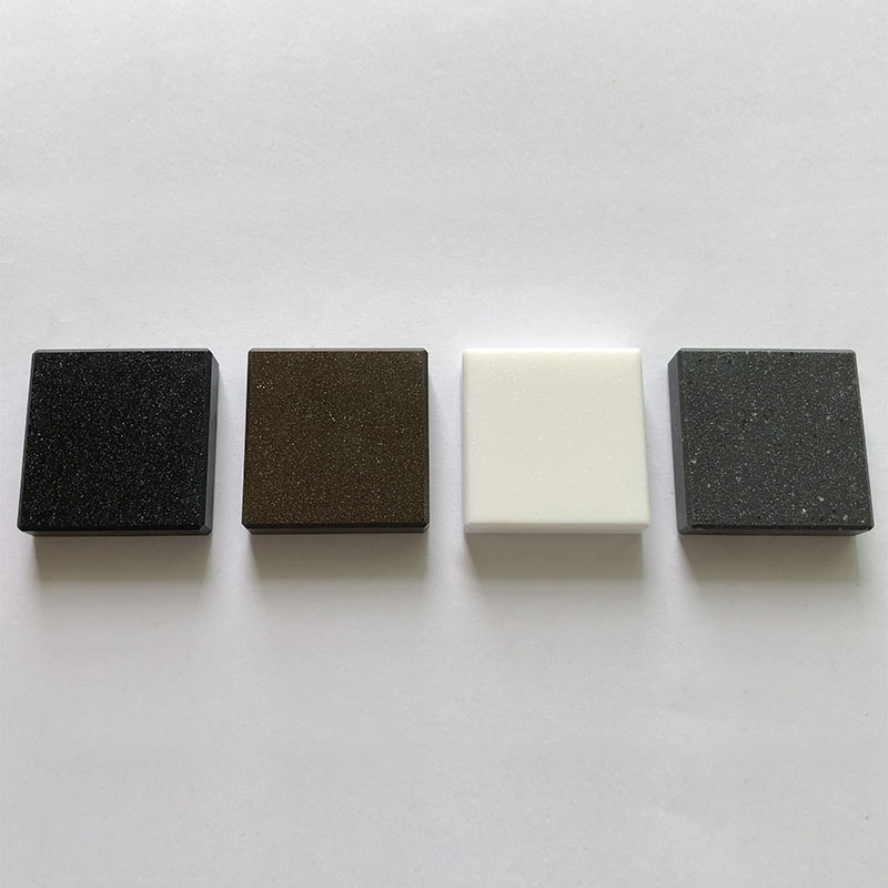 Comptoirs de surface solides blancs en marbre artificiel de surface solide de polyester acrylique de pierre de marbre