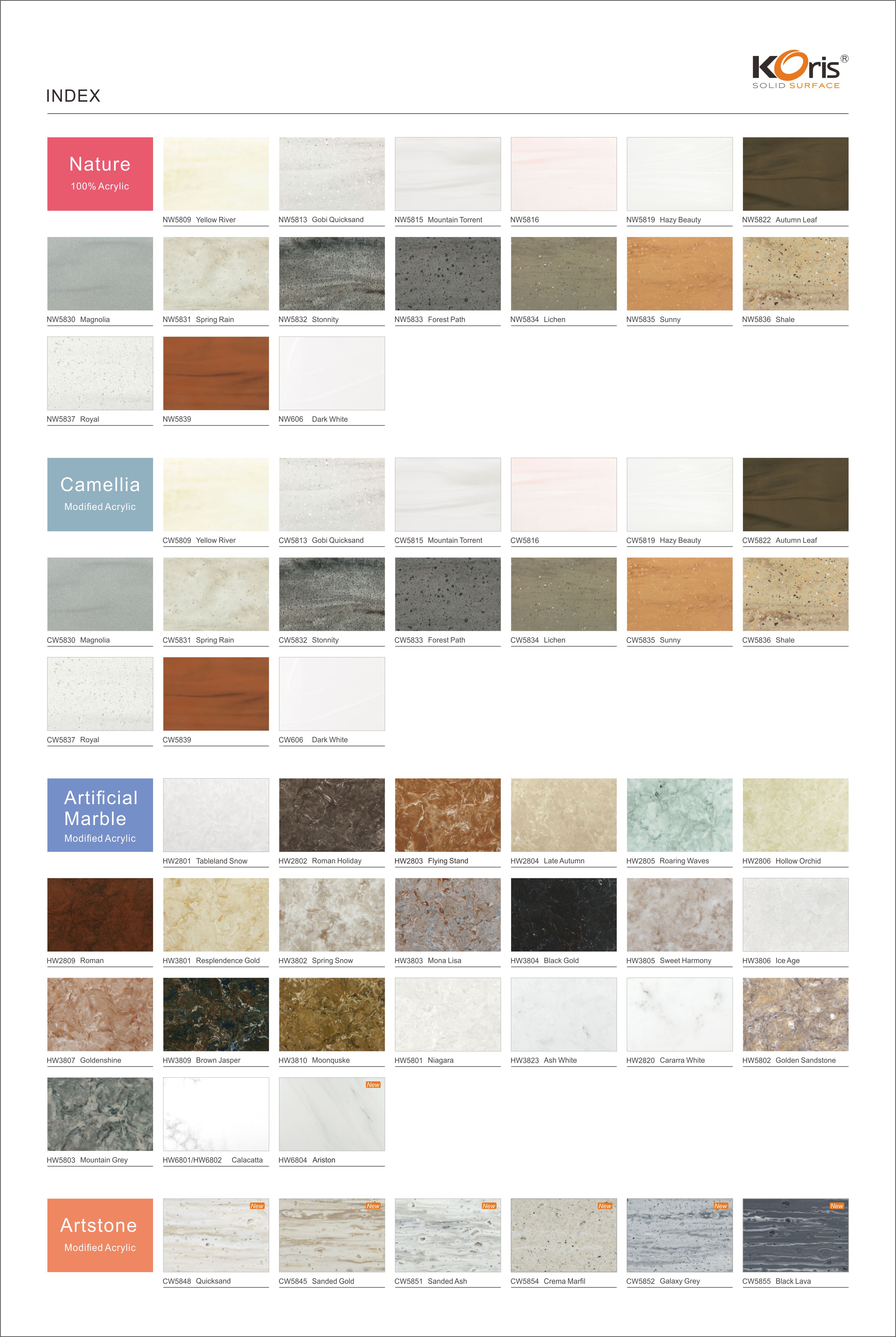 Surface solide de couleur de marbre de pierre artificielle 3660*760*12mm