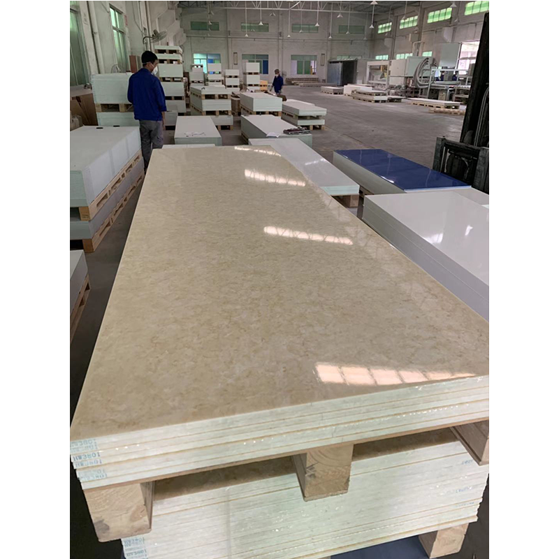 Meilleure vente de 12 mm d'épaisseur en Chine Surface solide acrylique Panneau de pierre en polyuréthane de grande dalle