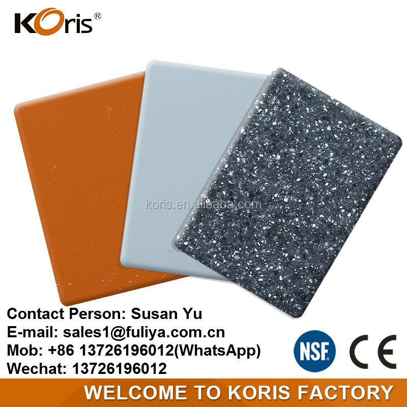 Prix ​​​​des comptoirs en acrylique Matériau de dalles de surface solide de taille standard