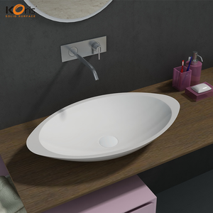 Lavabos de salle de bain à surface solide en matériau acrylique pour baignoire