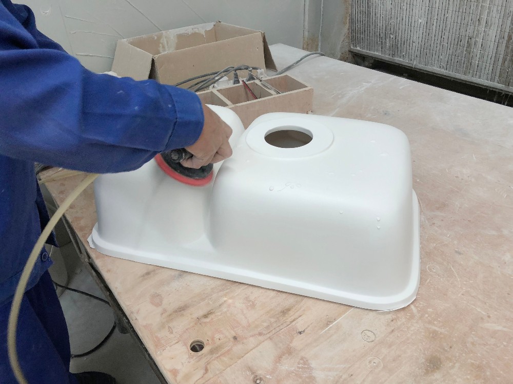 Lavabos de salle de bain à surface solide en matériau acrylique pour baignoire