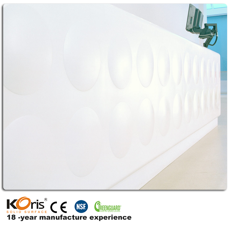 Surface solide acrylique décorative de construction/marbre artificiel/avec diverses couleurs