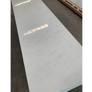 Feuille de Surface solide acrylique Corians marbre blanc 6-30mm grande dalle comptoir marbre artificiel