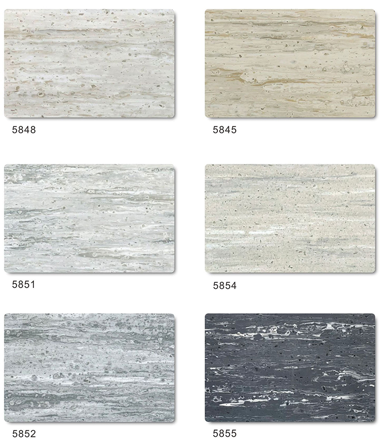 Feuilles de Corian / surface solide acrylique / couleur de marbre de pierre artificielle